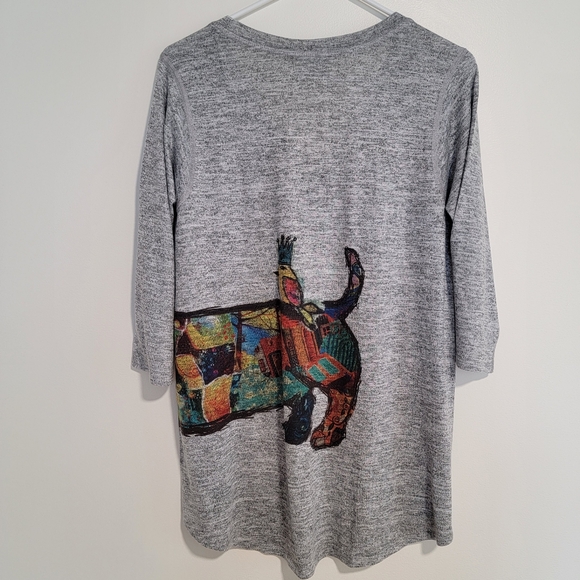 Inoah Tunic Top Dog Graphic Women's Small - Picture 3 of 3